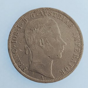 Rakouská konvenční a spolková měna / 1 Zlatník 1863 A, dr. ďobky, Ag,