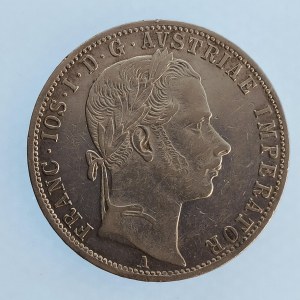 Rakouská konvenční a spolková měna / 1 Zlatník 1864 A, vzácnější, R, dr. hry, Ag,