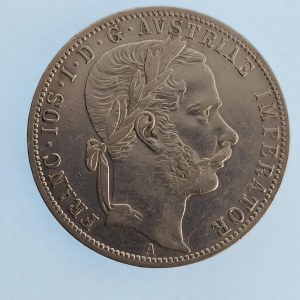 Rakouská konvenční a spolková měna / 1 Zlatník 1866 A, vzácnější, R, Ag,