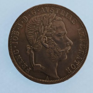 Rakouská konvenční a spolková měna / 1 Zlatník 1868 A, R, krásný, vzhledově lepší, Ag,
