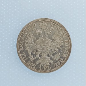 Rakouská konvenční a spolková měna / 1 Zlatník 1870 A, dr. rys., Ag,