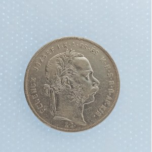 Rakouská konvenční a spolková měna / 1 Zlatník 1874 KB, dr. hry, Ag,