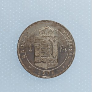 Rakouská konvenční a spolková měna / 1 Zlatník 1875 KB,  dr. rys., Ag,