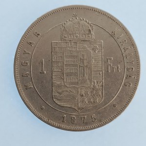 Rakouská konvenční a spolková měna / 1 Zlatník 1875 KB, hranka, Ag,
