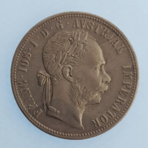 Rakouská konvenční a spolková měna / 1 Zlatník 1881 b.z., Ag,