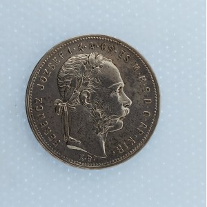 Rakouská konvenční a spolková měna / 1 Zlatník 1881 KB, uzší štít, Ag,