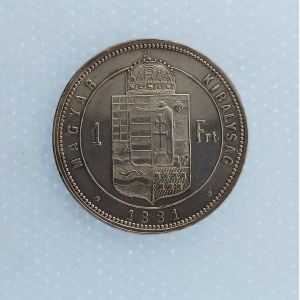 Rakouská konvenční a spolková měna / 1 Zlatník 1881 KB, uzší štít, Ag,
