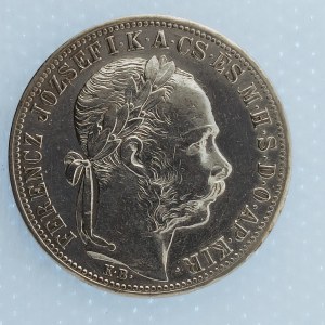 Rakouská konvenční a spolková měna / 1 Zlatník 1882 KB, Ag,
