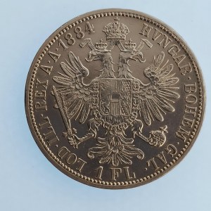 Rakouská konvenční a spolková měna / 1 Zlatník 1884 b.z., Ag,
