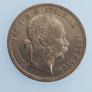 Rakouská konvenční a spolková měna / 1 Zlatník 1884 b.z., Ag,