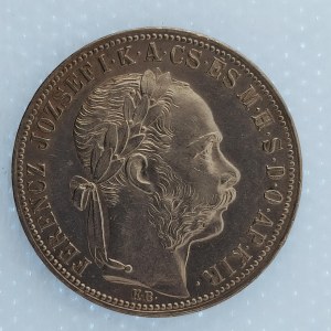 Rakouská konvenční a spolková měna / 1 Zlatník 1887 KB, dr. rys., Ag,