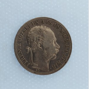 Rakouská konvenční a spolková měna / 1 Zlatník 1890 KB Fiume, Ag,