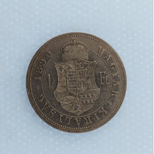 Rakouská konvenční a spolková měna / 1 Zlatník 1890 KB Fiume, Ag,