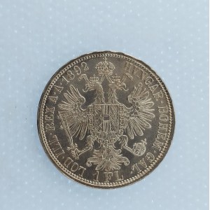 Rakouská konvenční a spolková měna / 1 Zlatník 1892 b.z., Ag,
