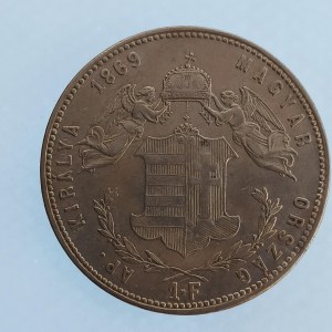Rakouská konvenční a spolková měna / 1 Zlatník 1869 GYF, Ag,