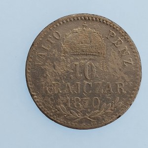 Rakouská konvenční a spolková měna / 10 Krejcar 1870 GYF, Ag,