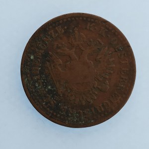 Rakouská konvenční a spolková měna / 2 Krejcar 1851 G, velké G, oxid., Cu,