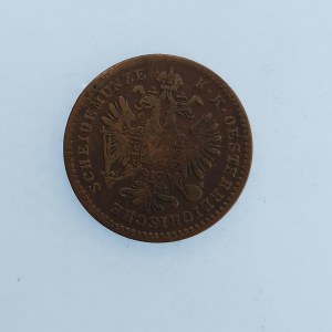 Rakouská konvenční a spolková měna / 1 Krejcar 1858 E, R, Cu,