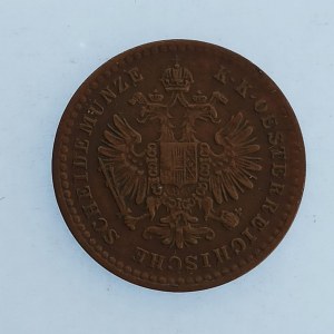 Rakouská konvenční a spolková měna / 5/10 Krejcar 1877 b.z., lepší,, Cu,