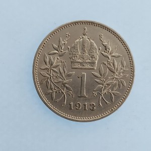Korunová měna [1892 - 1918] / 1 Koruna 1913 b.z., RL, Ag,