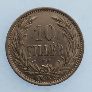 Korunová měna [1892 - 1918] / 10 Filler 1909 K.B., Ni,