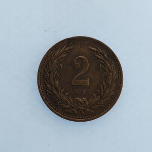 Korunová měna [1892 - 1918] / 2 Filler 1904 KB, R, dr. oxid., Cu,