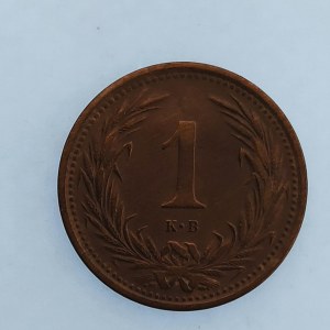 Korunová měna [1892 - 1918] / 1 Filler 1896 KB, Cu,