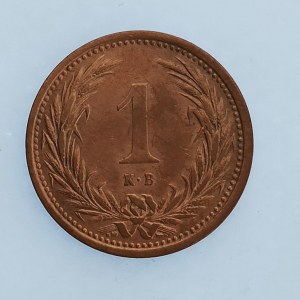 Korunová měna [1892 - 1918] / 1 Filler 1901 KB, Cu,
