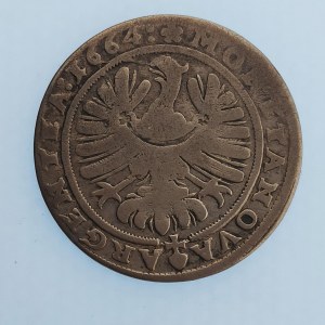 Knížectví Lehnice - Břeh / Jiří z Břehu [1639 - 1664] / XV. Krejcar 1664, Ag,