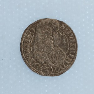 Württemberg - Olešnice / Sylvius Friedrich [1668 - 1697] / 3 Krejcar 1677 SP, patina, Ag,