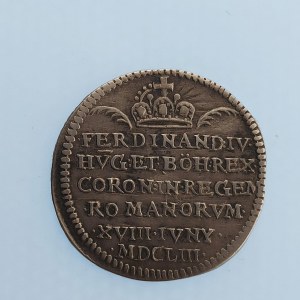 Ferdinand IV. [1653 - 1654] / Střední žeton na korunovaci 18.6.1653, 24 mm, 2.79 g, Ag,