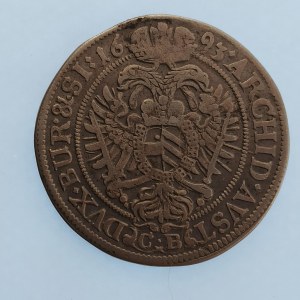 Leopold I. [1657 - 1705] / XV. Krejcar 1693 Břeh CB, patina, Ag,