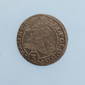 Leopold I. [1657 - 1705] / 3 Krejcar 1666 Vratislav SHS, Ag,