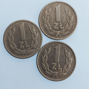 1 Zlotý 1957, 65, 66, Al, 3 ks