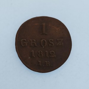 Varšavské knížectví [1807 - 1815] / 1 Groš 1812  I.B., C# 81, patina, Cu,