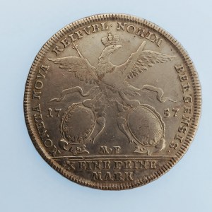 Nürnberg / 1 Tolar 1757 L/MF, s tit. Františka Lotrinského, 27,55 g, rysky, Ag,