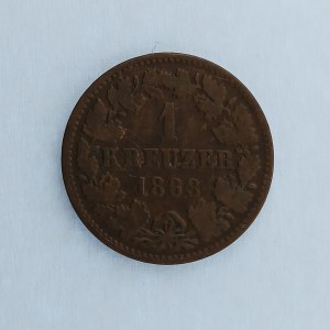 Nassau Adolph [1839 - 1866] / 1 Kreuzer 1863,
