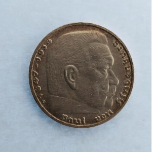 Třetí Říše [1933 - 1945] / 5 Reichsmark 1937 D, Ag,