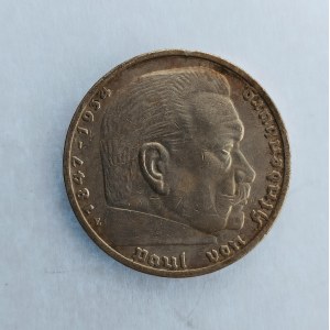 Třetí Říše [1933 - 1945] / 5 Reichsmark 1938 E, Ag,