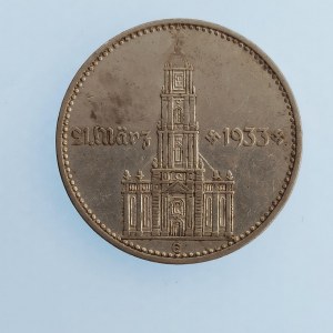Třetí Říše [1933 - 1945] / 2 Reichsmark 1934 E, datum, kostel, Ag,