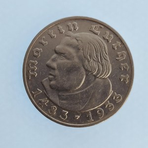 Třetí Říše [1933 - 1945] / 2 Reichsmark G, Luther, KM#79, R, Ag,
