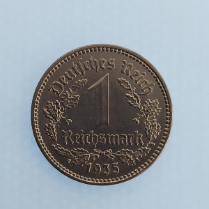 Třetí Říše [1933 - 1945] / 1 Reichsmark 1935 A, dr. rys, Ni,