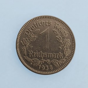 Třetí Říše [1933 - 1945] / 1 Reichsmark 1938 E, R, ďobky, Ni,