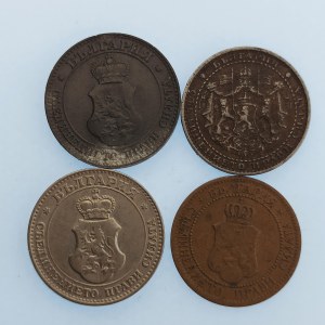 Bulharsko / 20 Stotinka 1917, 1912, 1 Leva 1941, 2 Stotinka 1912, 4 ks