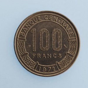 Gabon / 100 Frank 1972, rysky,
