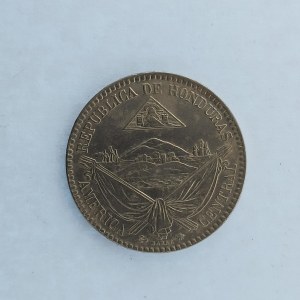Honduras / 1/4 Real 1869, hranka, CuNi,