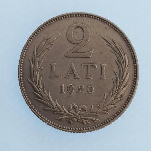 Lotyšsko / 2 Lati 1926, Ag,