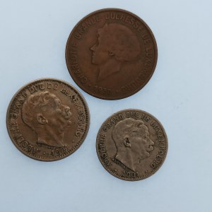 Lucembursko / 10 Centimes 1901, 1930, 5 Centimes 1901, 3 ks