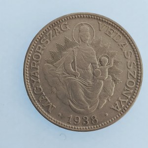 Maďarsko / 2 Pengö 1938, Ag,