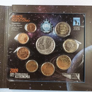 San Marino / Sada oběžných euro mincí 2009 Astronomia, cert.,